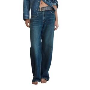 Zara Relaxed Oversized High Waisted Jeans size 8 medium wash NWT
